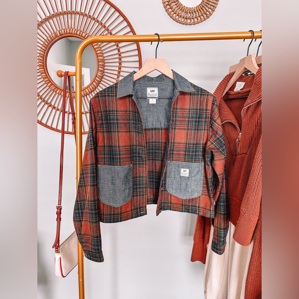 wool | denim shacket